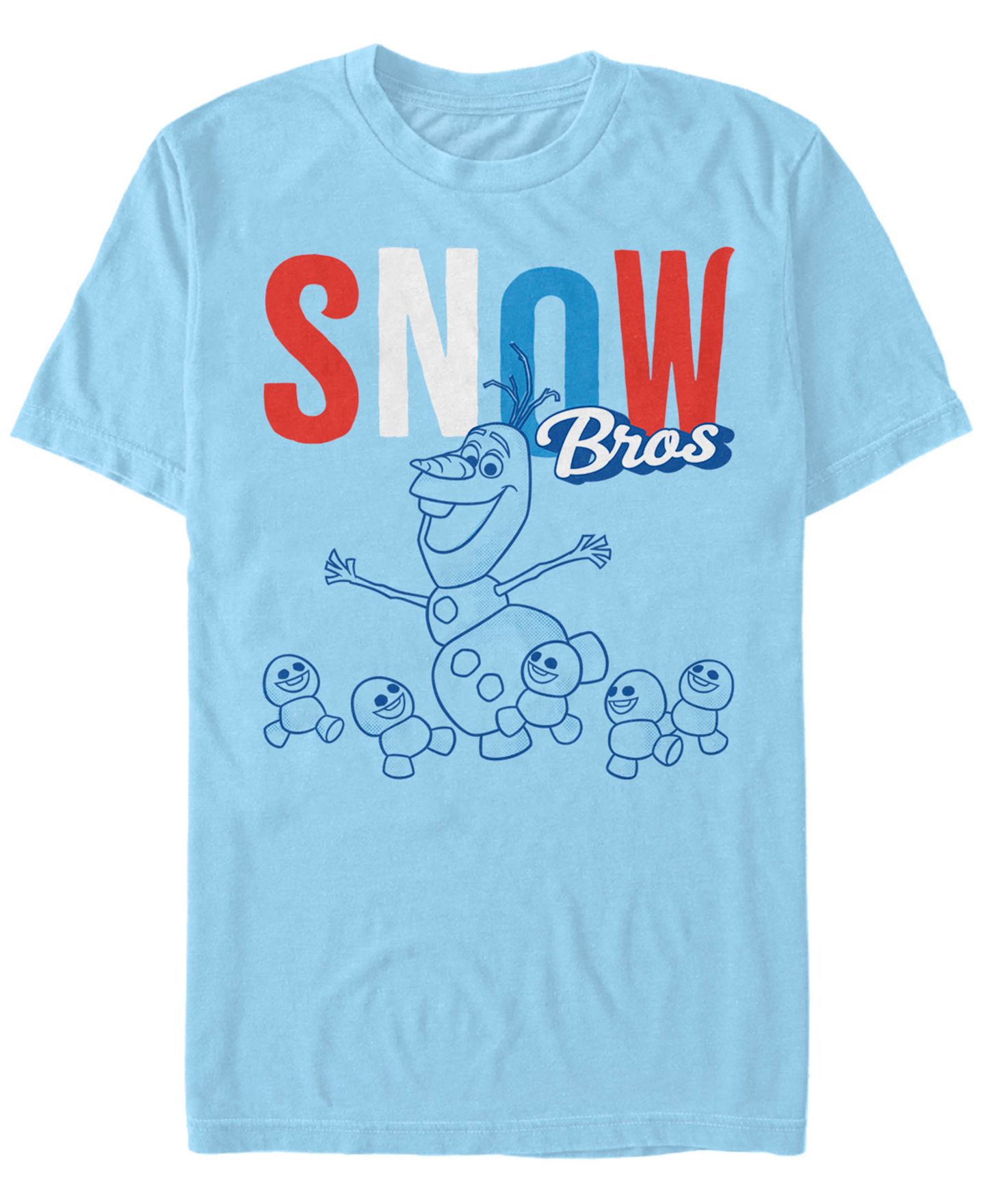 Мужская футболка Fifth Sun Disney Frozen Olaf Snow Bros, Short Sleeve, цвет: Синий — фото 1