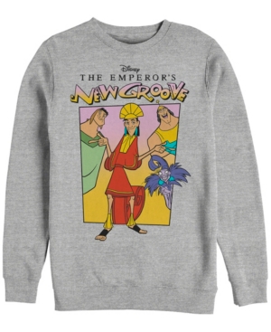 Disney Men's Emperor's New Groove Group Portrait Crewneck Fleece