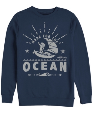 Disney Men's Moana Made for the Ocean Crewneck Fleece