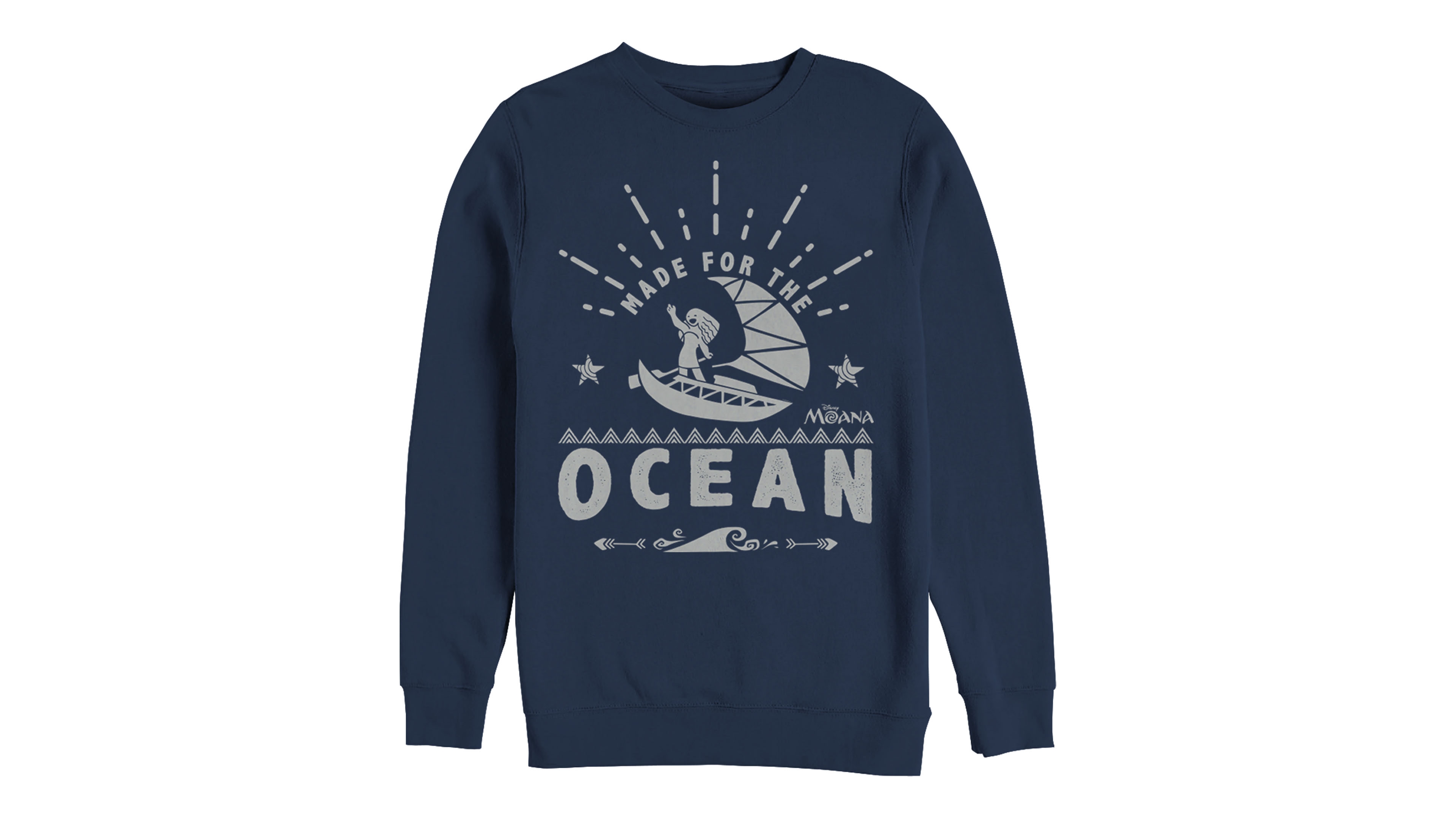 Disney Men's Moana Made for the Ocean, Crewneck Fleece