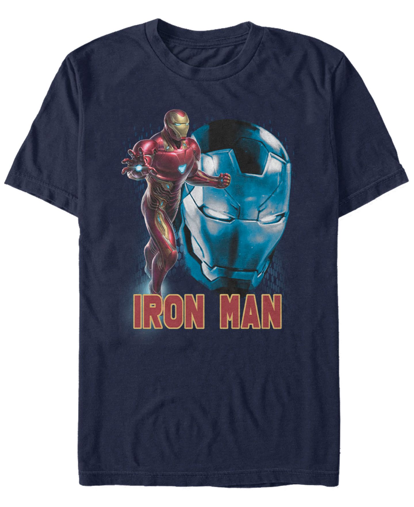 Мужская футболка Fifth Sun Marvel Avengers Endgame Iron Man Side Profile, Short Sleeve, цвет: Тёмно-синий — фото 1