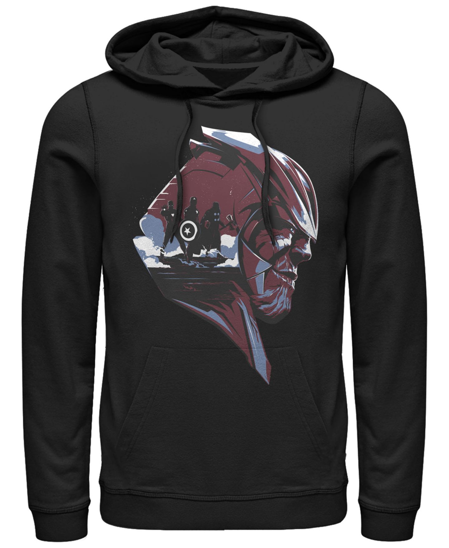 Мужское худи Fifth Sun Marvel Avengers Endgame Thanos Helmet Scene, Pullover, цвет: Чёрный — фото 1