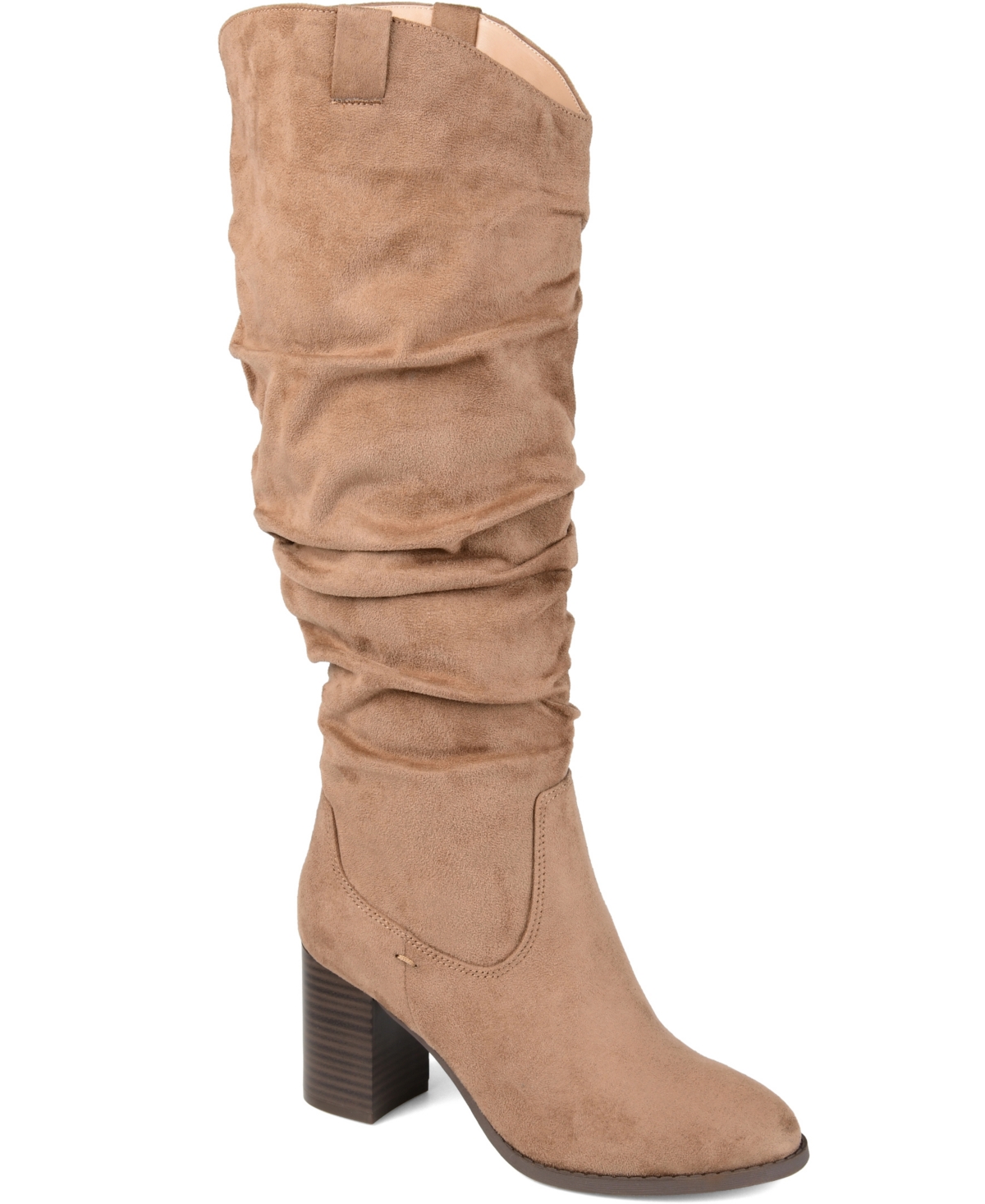 80s Shoes, Sneakers, Boots, Heels, Jelly Flats | 1980s Shoes Journee Collection Womens Aneil Wide Calf Boots - Taupe $82.49 AT vintagedancer.com