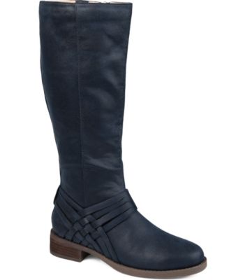 macys navy boots