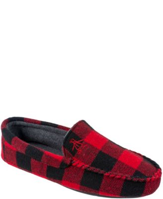 tartan moccasin slippers