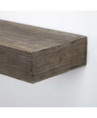 American Art Decor Rustic Wood Floating Wall Shelf
