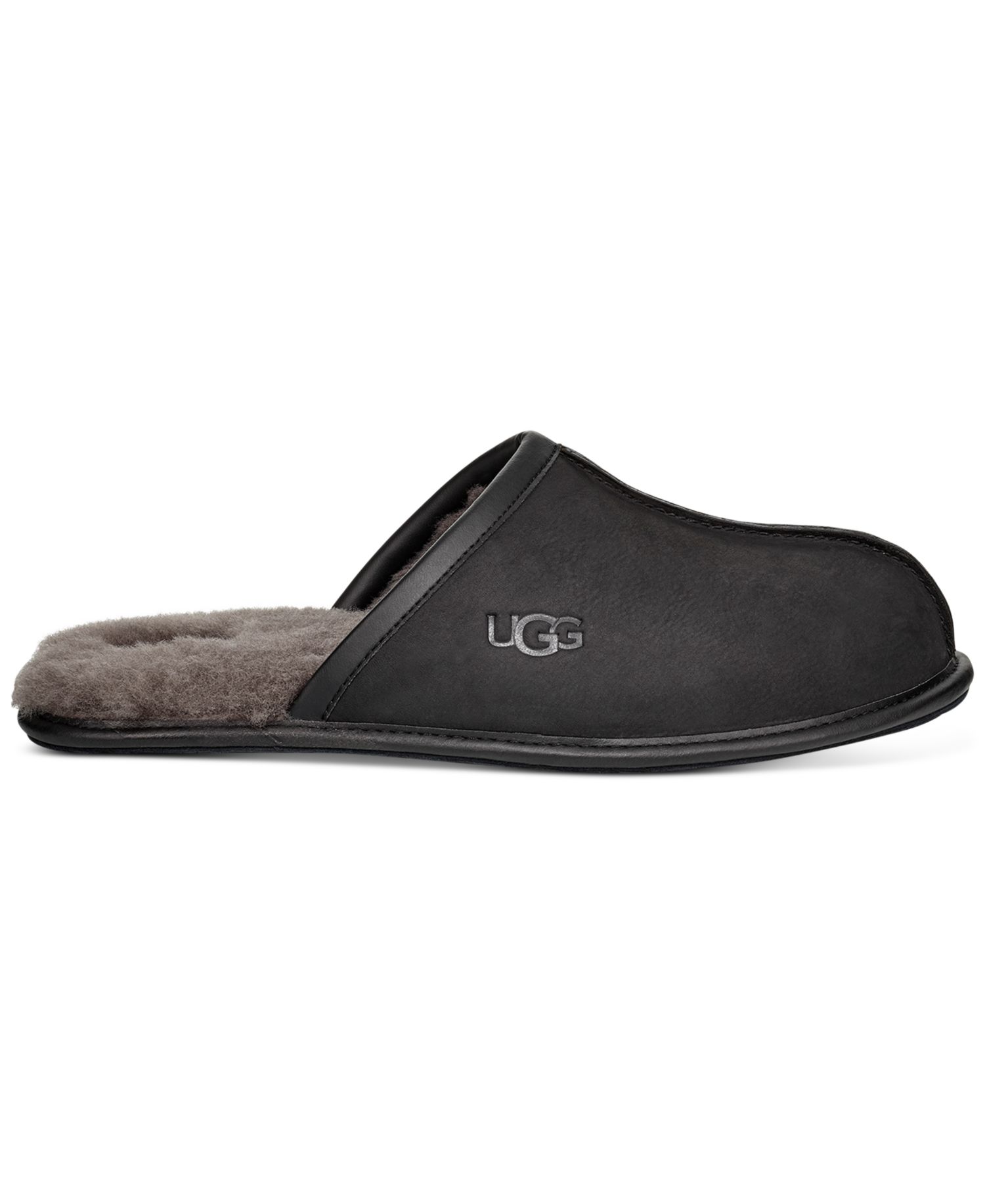 Men's Scuff Leather Slippers