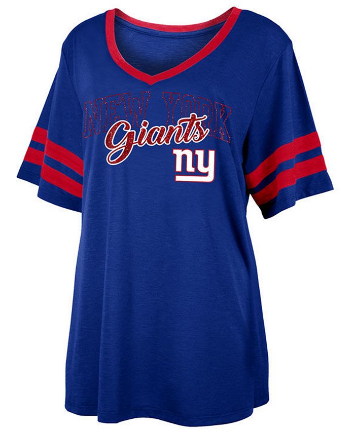 5th & Ocean Women's New York Giants Sleeve Stripe Slub TShirt Macy's
