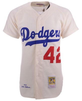 MITCHELL & NESS 1955 JACKIE ROBINSON #42 Brooklyn Dodgers Wool Jersey Size  48 XL