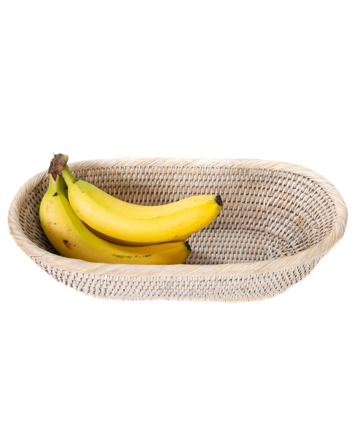 Artifacts Rattan Oval Bread Basket - Off-White