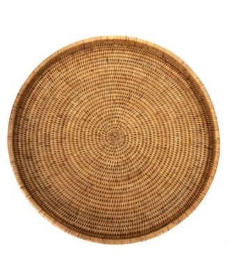 Artifacts Rattan Round Ottoman Tray
