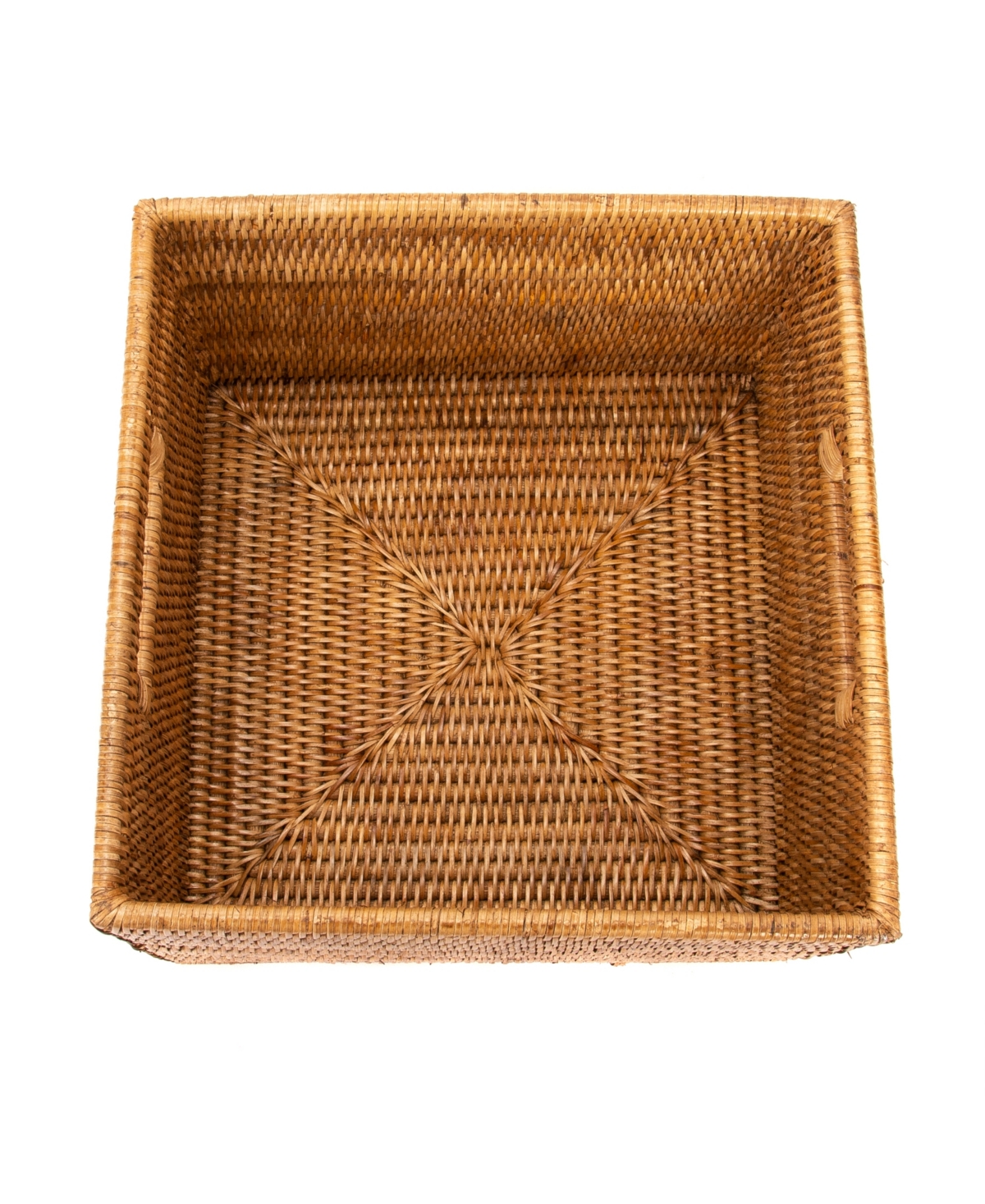 Artifacts Rattan Square Storage Basket With Handles