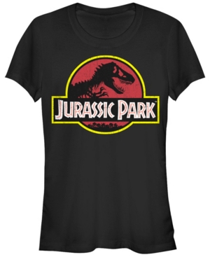 image of Fifth Sun Jurassic Park Women-s Classic Original Logo Short Sleeve Tee Shirt