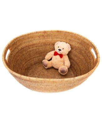 Artifacts Trading Company Rattan Laundry Basket with Cutout Handles