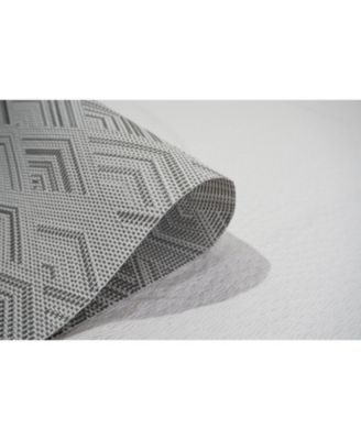  Diamond Woven Textilene Waterproof, Heat & Stain Resistant Washable Placemat 13x19'' - Set of 6