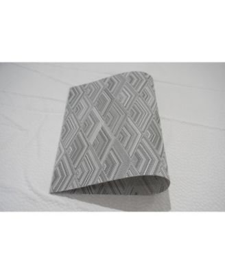  Diamond Woven Textilene Waterproof, Heat & Stain Resistant Washable Placemat 13x19'' - Set of 6