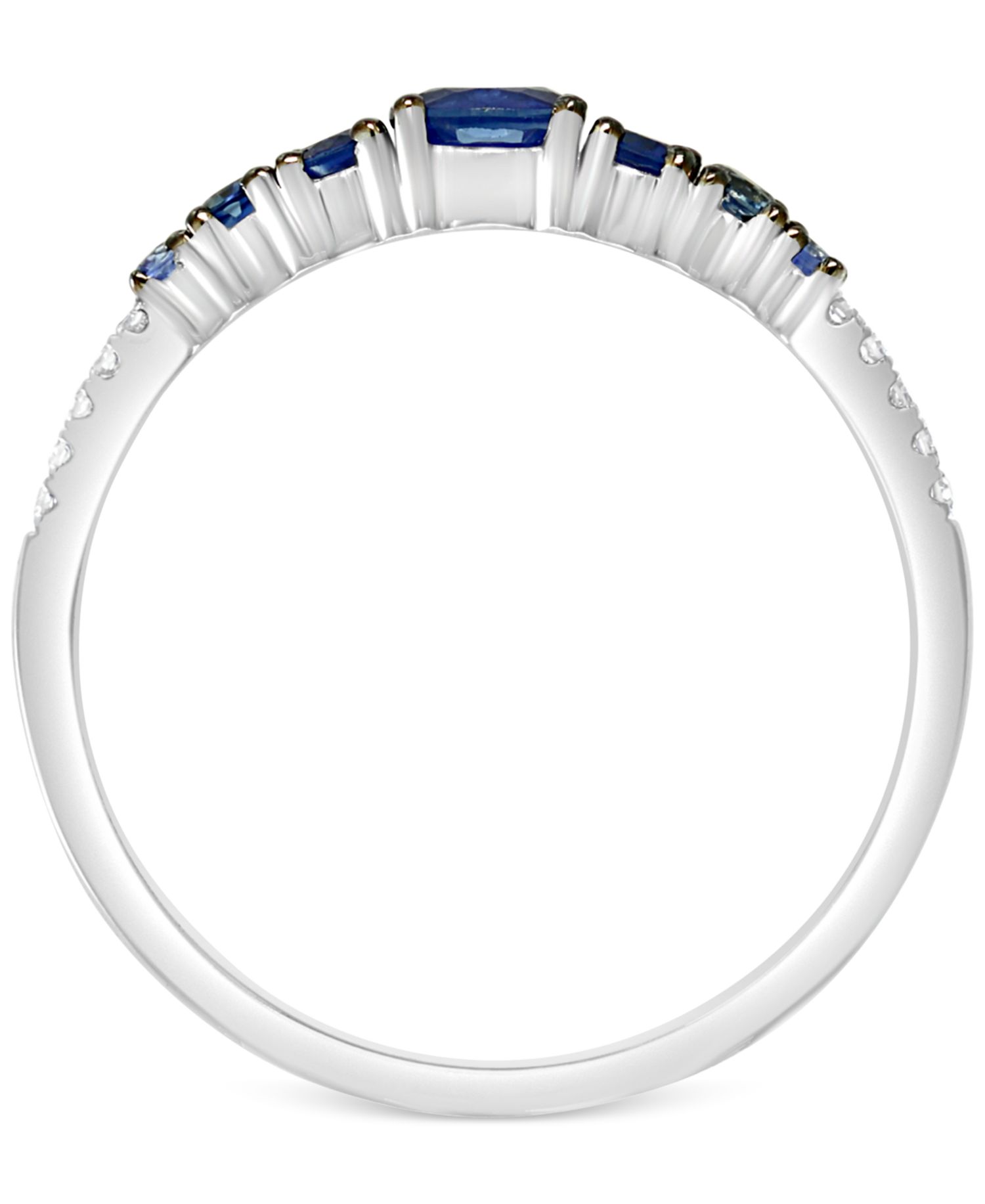EFFY® Sapphire (1/2 ct. t.w.) & Diamond (1/20 ct. t.w.) Ring in 14k White Gold