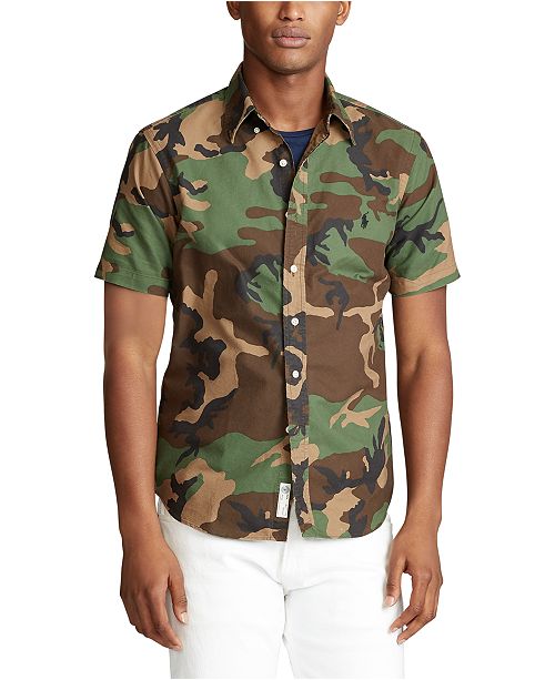 Polo Ralph Lauren Men S Classic Fit Short Sleeve Camo Shirt