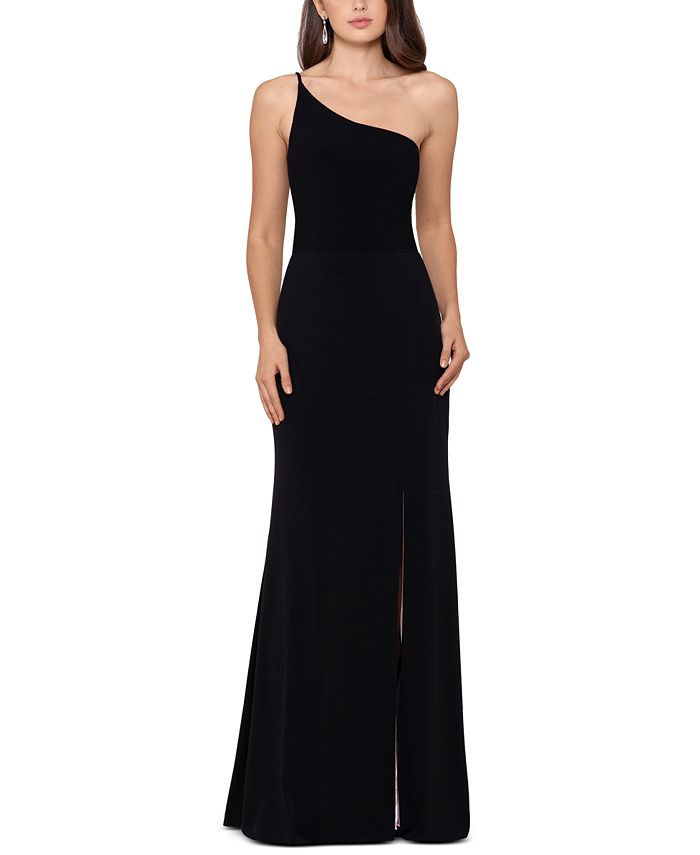 xscape one shoulder gown