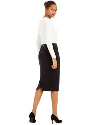 Alfani Below-Knee Pencil Skirt, Created for Macy's - Macy's