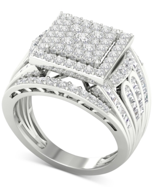 image of Diamond Square Cluster Ring (1-3/4 ct. t.w.) in 10k White Gold