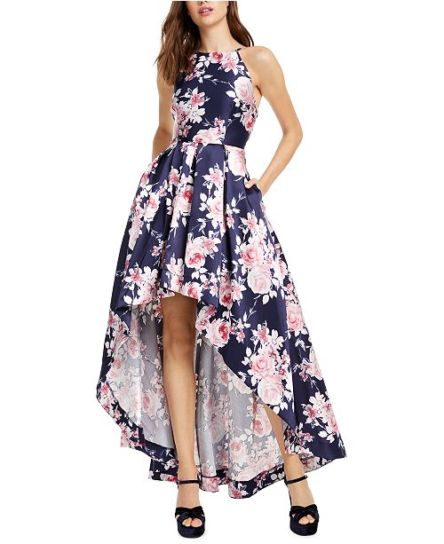 Speechless Juniors Floral Print Mikado High Low Dress Reviews