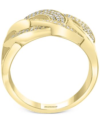 EFFY Collection - Diamond Interlocking Chain Link Statement Ring (1/2 ct. t.w.) in 14k Gold