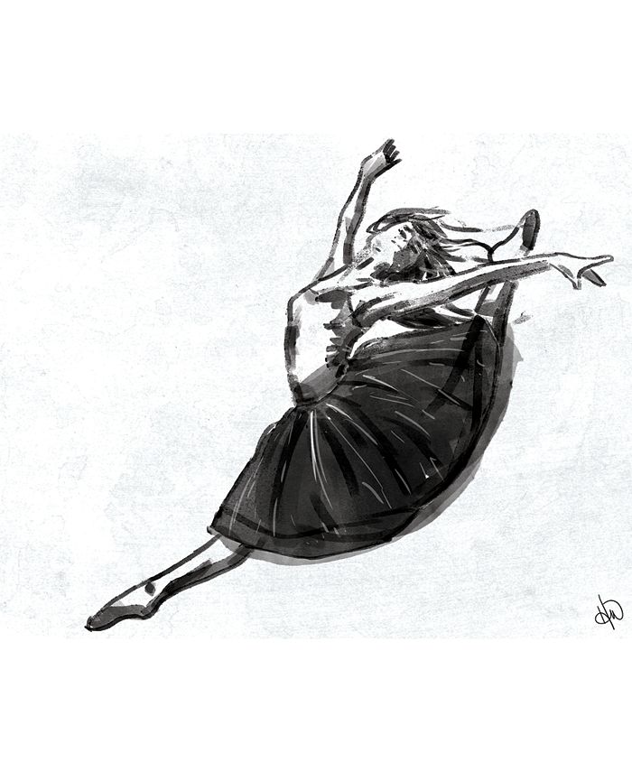 Kathy Ireland Ballet Jete Drawing in Black 20