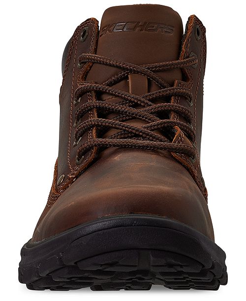 skechers men's relaxed fit segment garnet boot