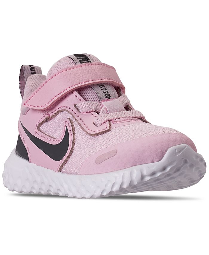 Swarovski Girls Nike Revolution 6 Pink Sneakers Customized 