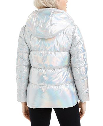 Guess iridescent puffer jacket discount