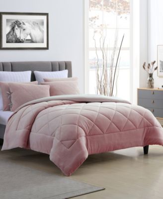 Ultra Soft Fleece Microfiber Reversible Comforter Set Bedding