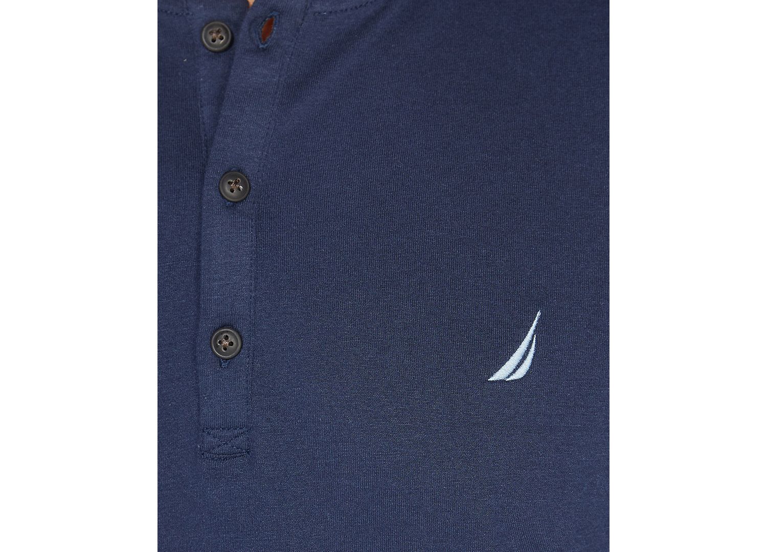 Мужская мягкая дышащая пижамная рубашка Henley с длинным рукавом