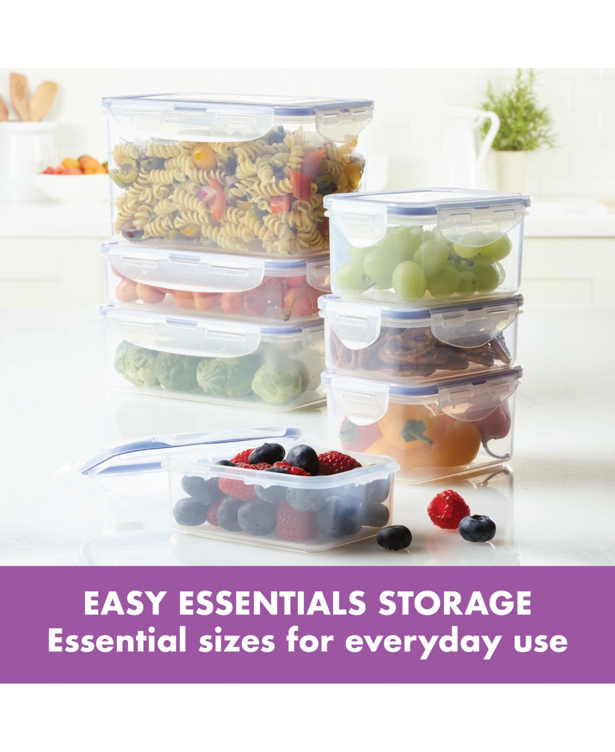 Lock n Lock Easy Essentials Rectangular 14-Pc. Food Storage Container Set