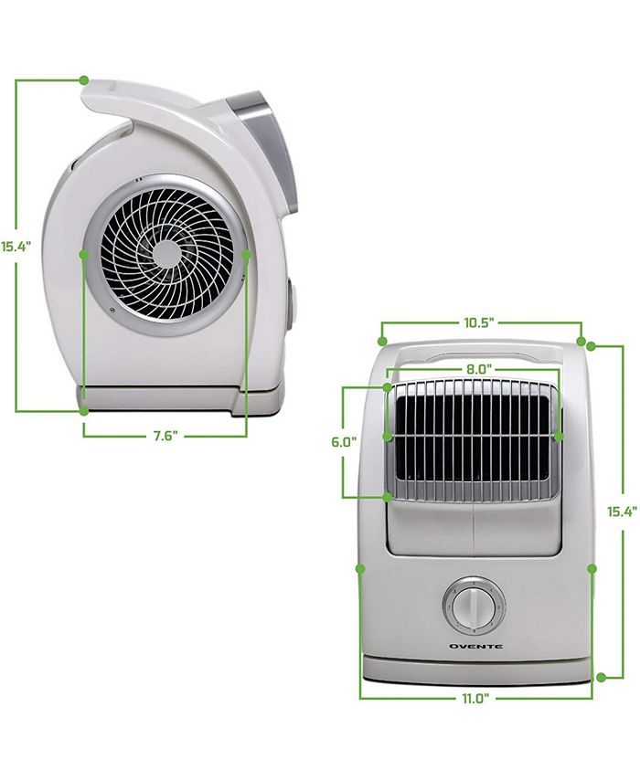 OVENTE BF74W Cool Breeze Pivoting Blower, Electric Household Floor Fans