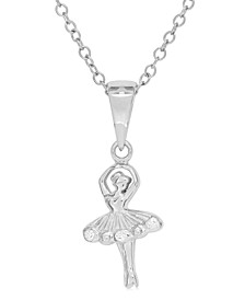 Children's Diamond Accent Ballerina Necklace in Sterling Silver