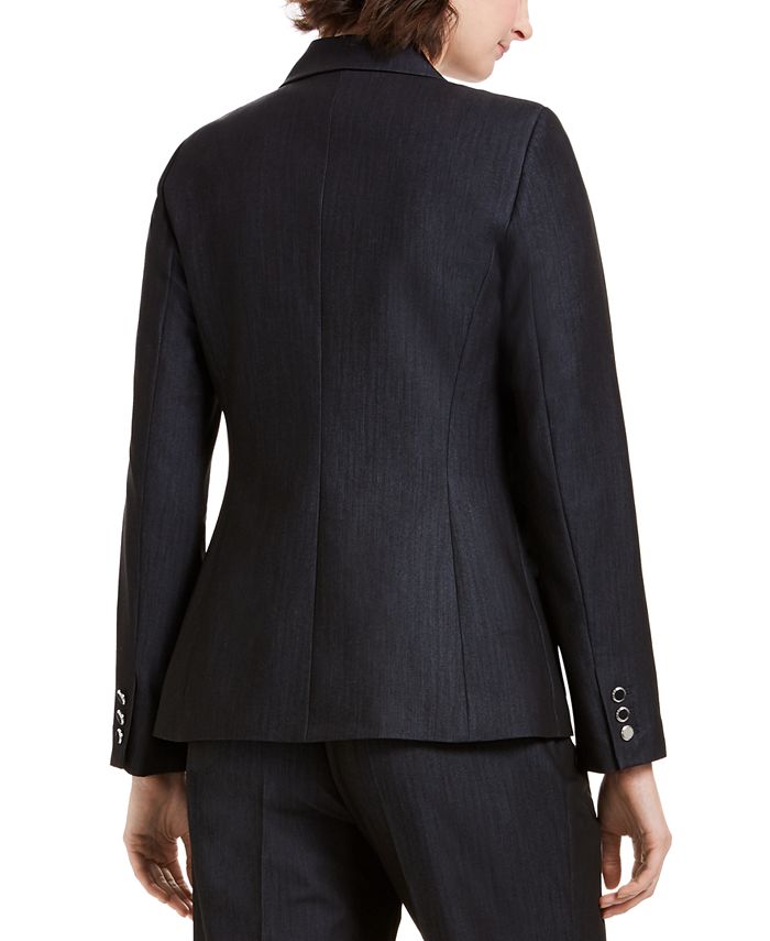 Calvin Klein One-Button Blazer & Reviews - Jackets & Blazers - Women ...
