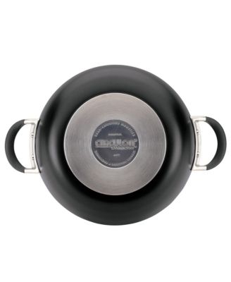 Symmetry Hard-Anodized Nonstick Induction Casserole Pan with Lid, 5.5-Quart, Black