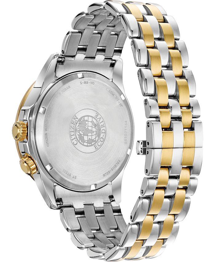Citizen Eco-Drive Men's Calendrier Diamond-Accent Two-Tone Stainless ...