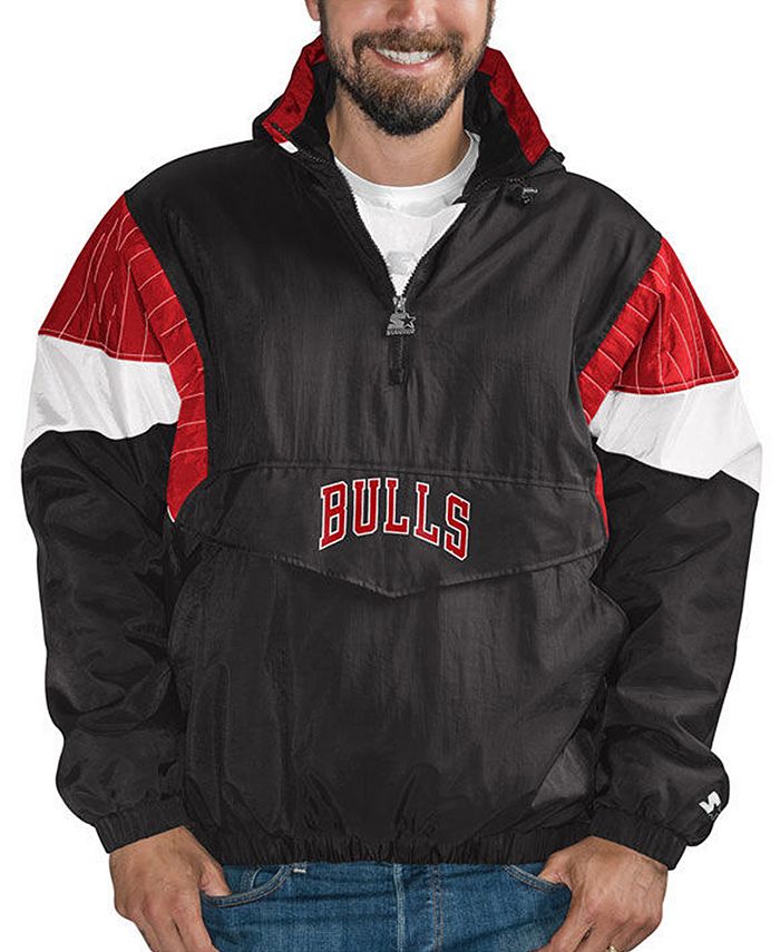 Starter Big Boys Red Chicago Bulls Raglan Full-Snap Varsity Jacket - Macy's
