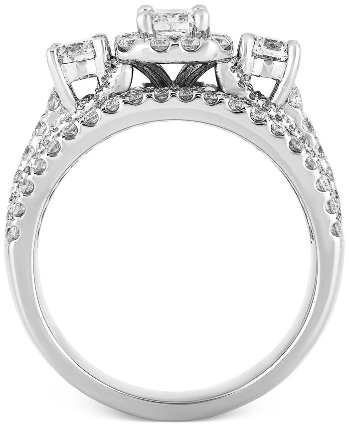 Macy's Diamond Triple Design Bridal Ring (2 ct. t.w.) in 14k White Gold