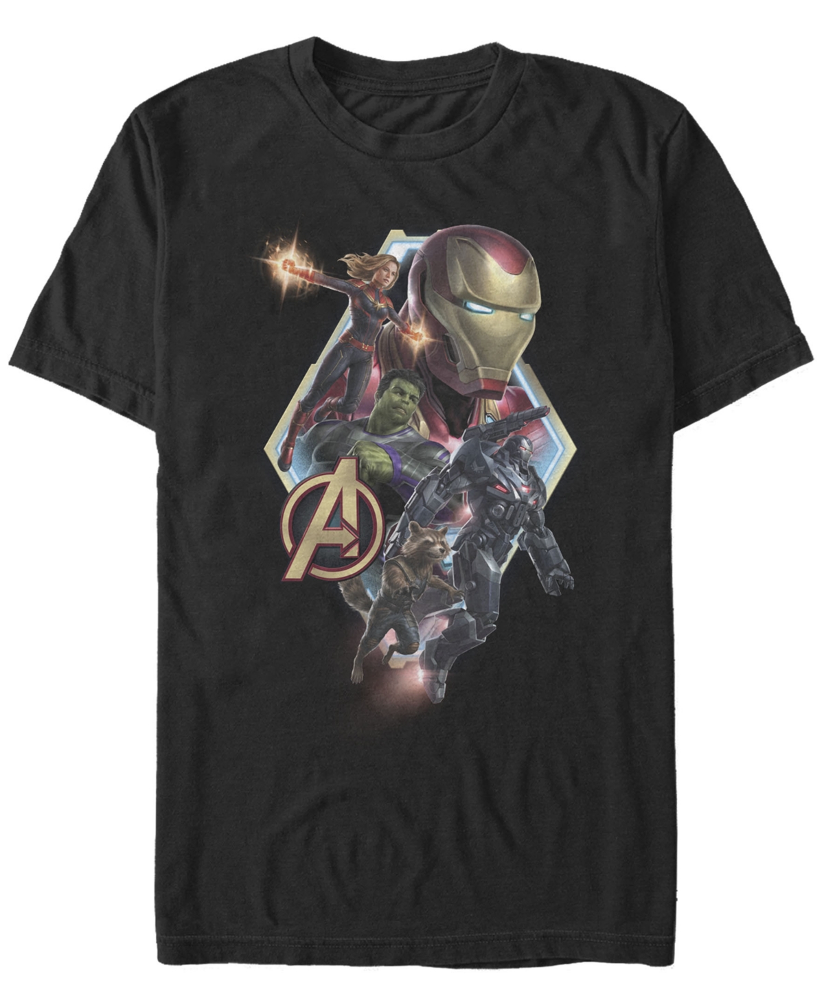 Marvel Men's Avengers Endgame Diamond Group Action Logo, Short Sleeve T-shirt