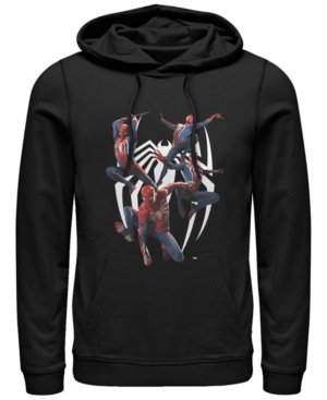 Marvel Men's Gamerverse Spider-Man Multiplied Chest Logo Pullover Hoodie
