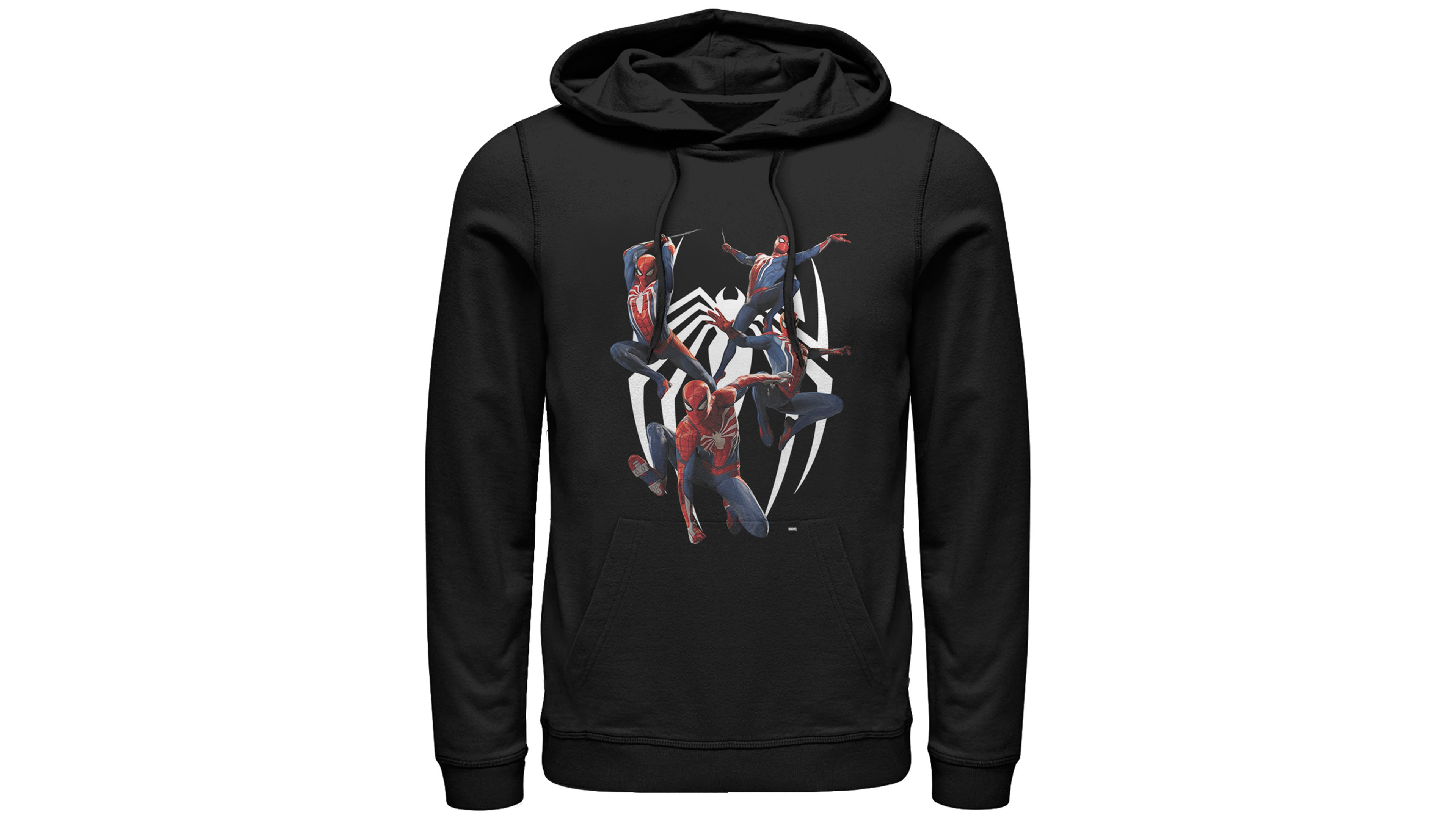 Marvel Men's Gamerverse Spider-Man Multiplied Chest Logo, Pullover Hoodie