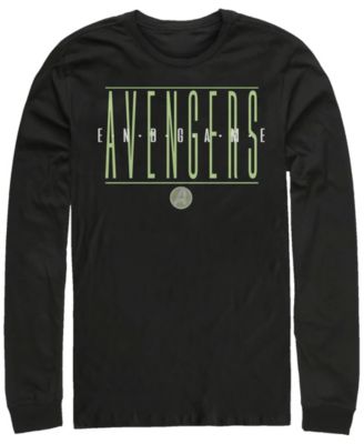 Marvel Men's Avengers Endgame Text Logo, Long Sleeve T-shirt
