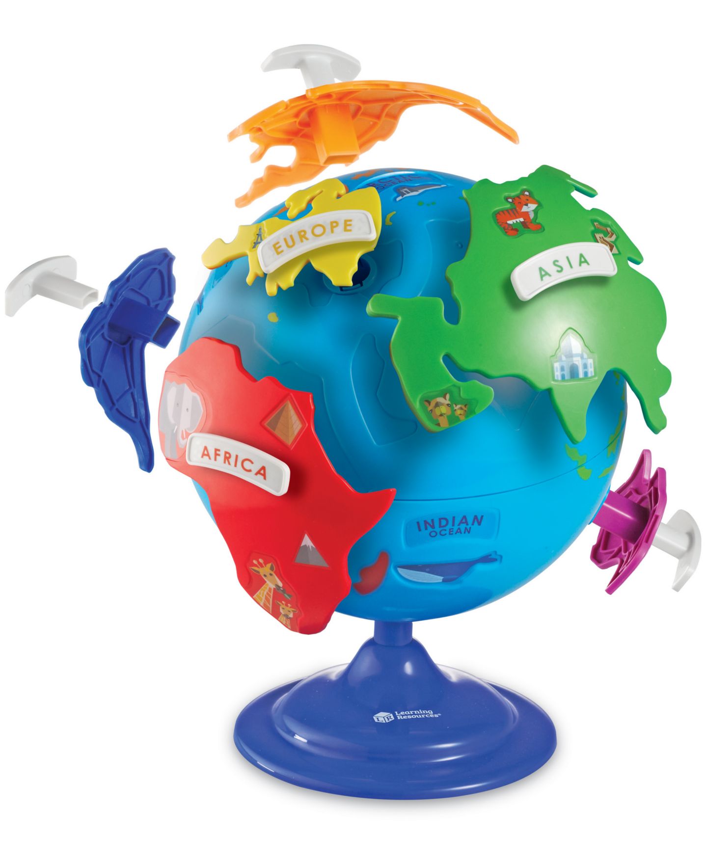 Детская игрушка Learning Resources Learning Essentials Geography Puzzle Globe, 14-Piece, Ages 3+ — фото 8