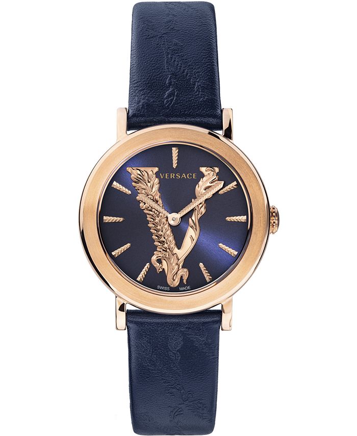 Versace women's leather watch best sale