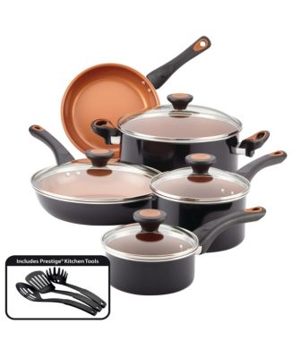 Farberware Glide Copper Ceramic 12-pc. Cookware Set - Macy's