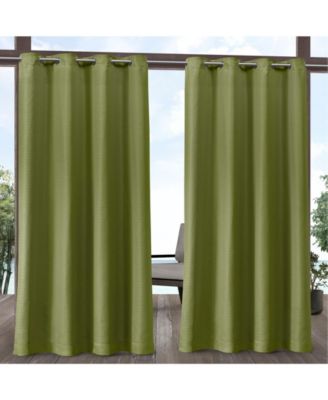 Shop Exclusive Home Aztec Indoor Outdoor Grommet Top Curtain Panel Pair In White