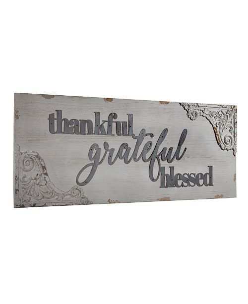 American Art Decor Vintage Like Thankful Grateful Blessed Wall Decor